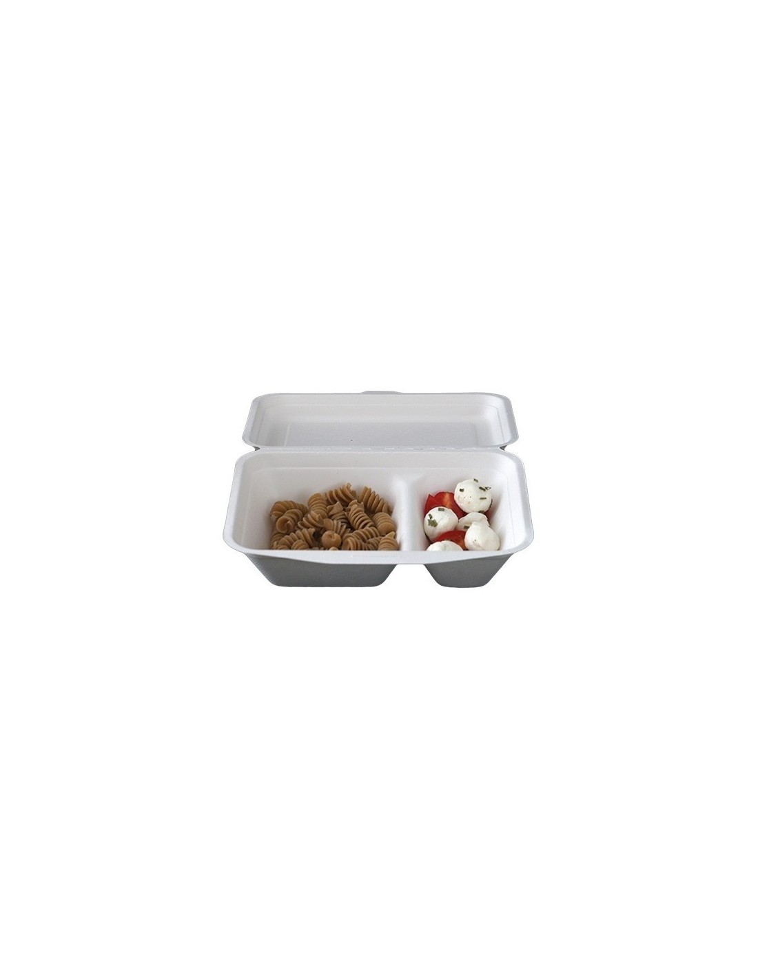 Box - Contenitori da asporto per alimenti due scomparti con coperchio  Confezione 500 pezzi